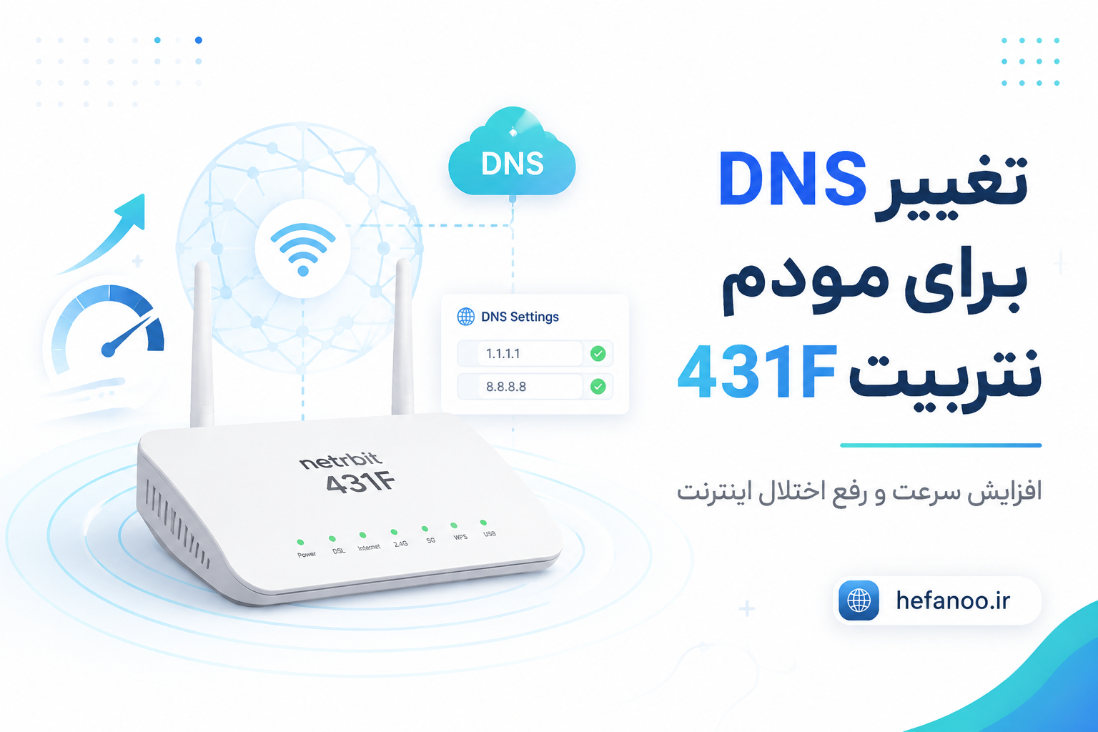 چرا باید DNS مودم نتر‌بیت 431F را در دوران اینترنت ملی تنظیم کنیم؟