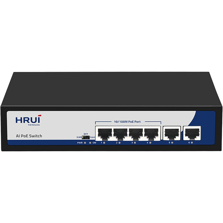 سوییچ شبکه 4 پورت PoE مدل HR900-AF-42N برند اچاریوای (HRUI)