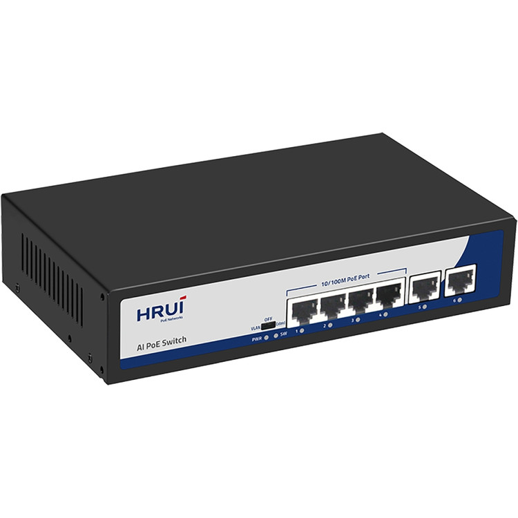سوییچ شبکه 4 پورت PoE مدل HR900-AF-42N برند اچاریوای (HRUI)