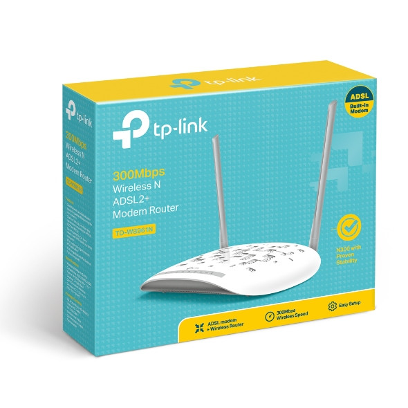مودم روتر ADSL2 Plus برند تی.پی.لینک(TP-Link) مدل TD-W8961N | بی سیم N300