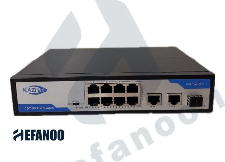 سوییچ شبکه 8 پورت PoE مدل KNS-P821GS-E2 برند کژال(KAZHAL)