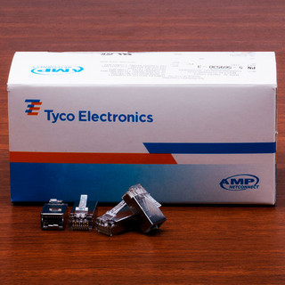 سوکت شبکه AMP فلزی مدل Cat6 SFTP (بسته 100 عددی)