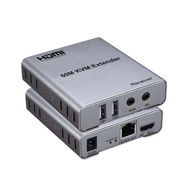 اکستندر HDMI KVM کی وی ام طول 60 متر