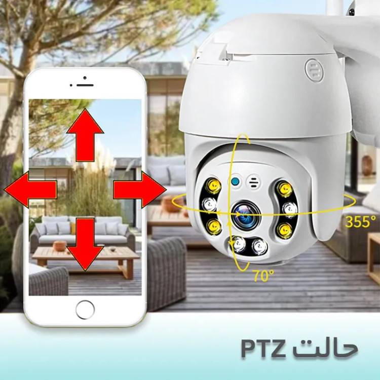 دوربین مداربسته اسپید دام وایرلس چرخشی مدل Y08