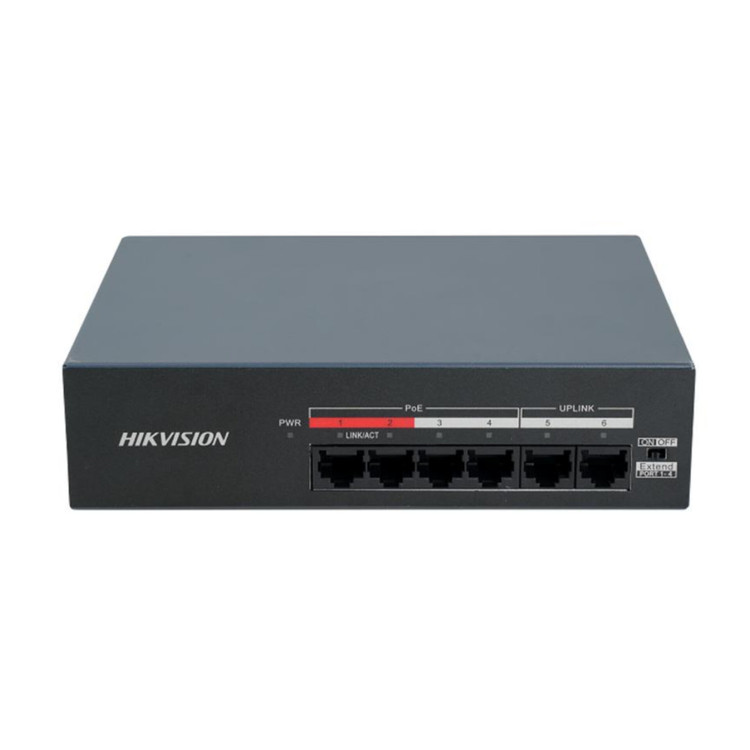 سوییچ شبکه 4 پورت PoE مدل DS-XS06-P برند هایک ویژن(HIK-Vision)