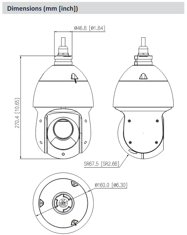 قیمت دوربین IP اسپید دام 4 مگاپیکسل برند داهوا مدل DH SD49425DB HNY