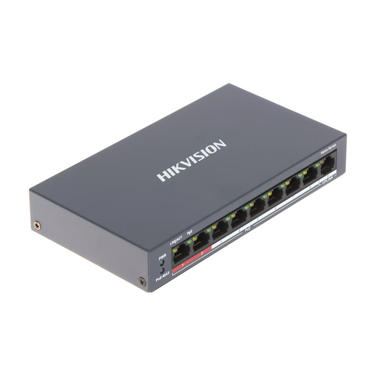 سوییچ شبکه 8 پورت مگابایت مدل DS-3E0109P-E/M برند هایک ویژن(HIK-Vision)