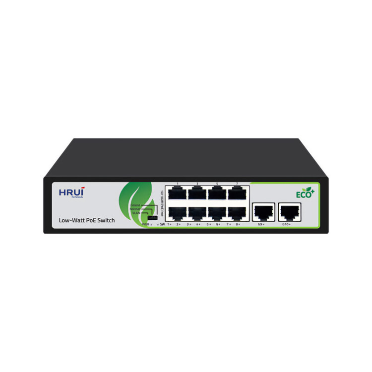 سوییچ شبکه 8 پورت PoE مگابایت و 2 پورت آیلینک گیگ مدل HR902 AF 82GN