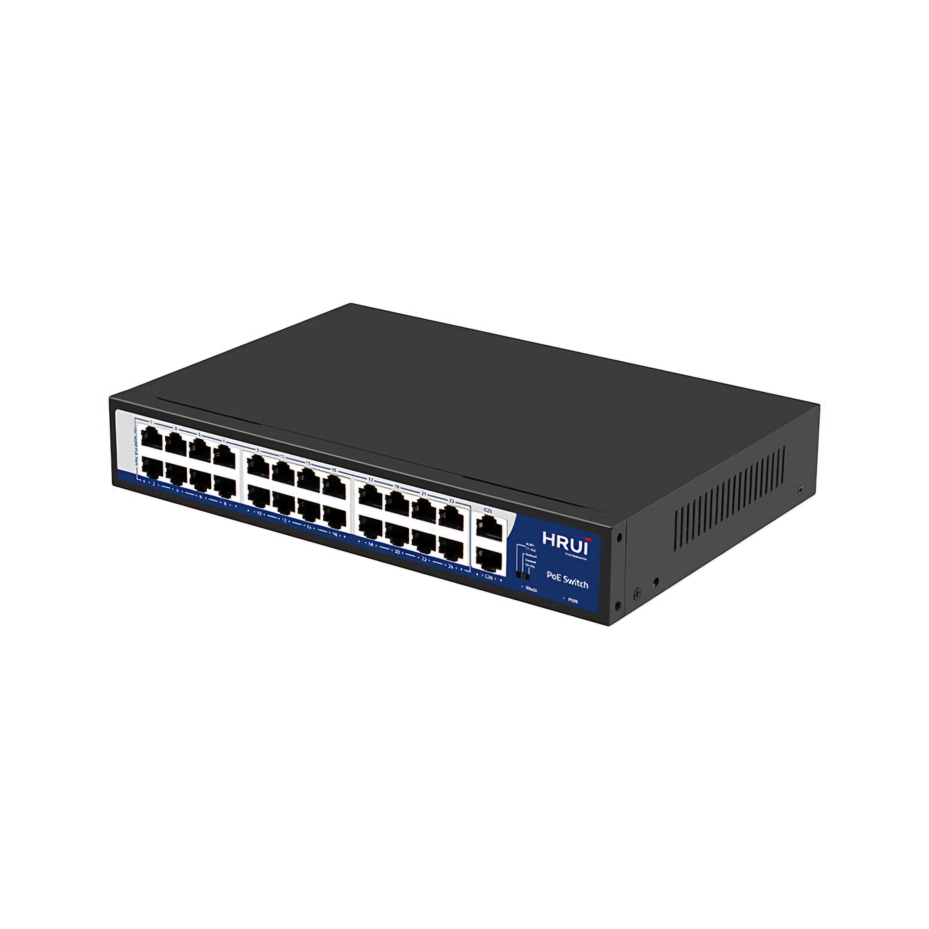 سوییچ شبکه 24 پورت PoE مگابایت و 2 پورت Uplink گیگ و یک پورت SFP گیگ مدل HR902 AF 242G 300