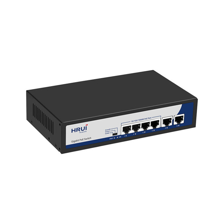 سوئیچ 4 پورت PoE گیگ و 2 پورت Uplink گیگ مدل HR900 AFG 42N