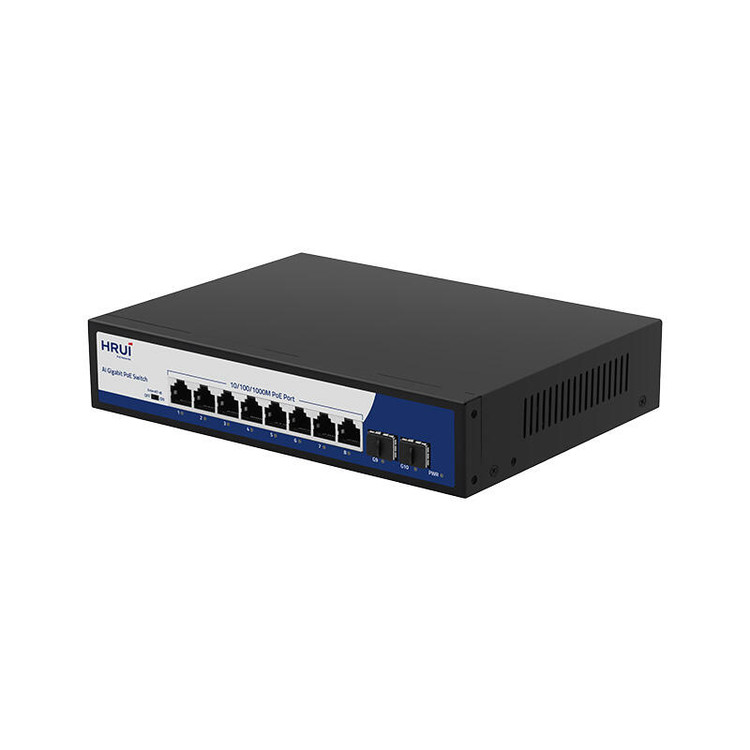 سوئیچ 8 پورت PoE گیگ و 2 پورت SFP مدل HR900 AFG 82NS
