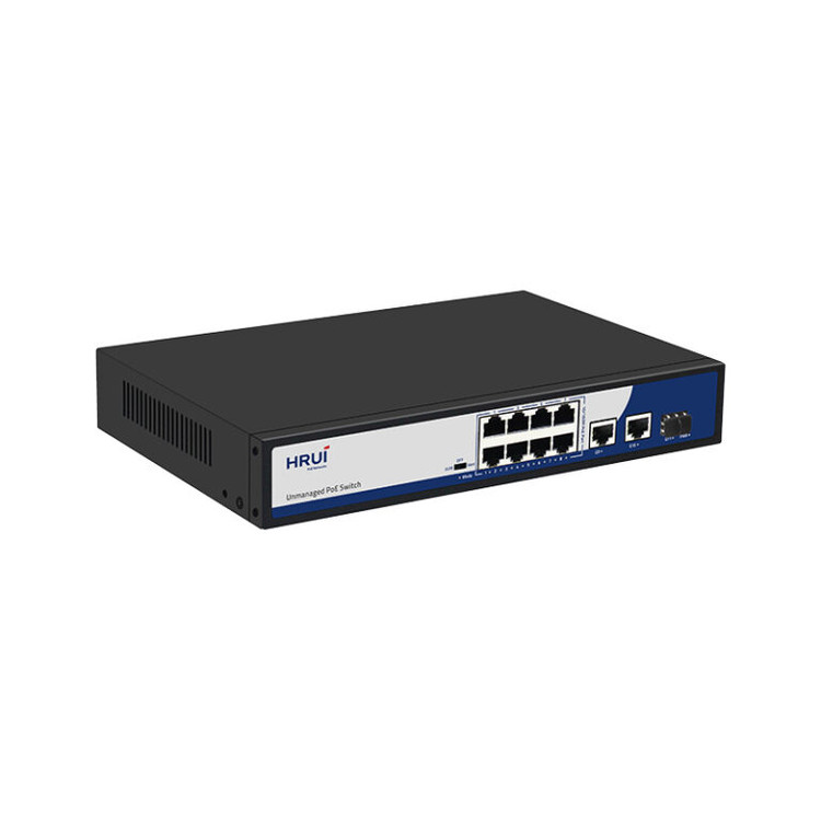 سوئیچ 8 پورت 10/100Mbps PoE و 2 پورت Uplink گیگ و 1 پورت SFP گیگ مدل HR901 AF 821GNS