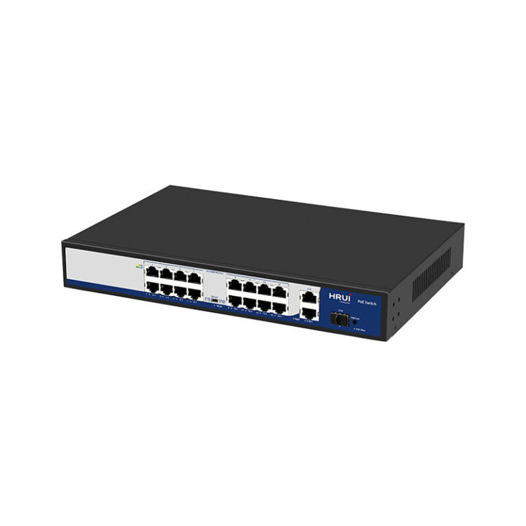 سوئیچ 16 پورت PoE و 2 پورت Uplink گیگ و 1 پورت SFP Uplink گیگ مدل HR900 AF 1621GS 300