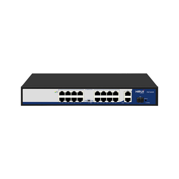 سوئیچ 16 پورت PoE و 2 پورت Uplink گیگ و 1 پورت SFP Uplink گیگ مدل HR900 AF 1621GS 300