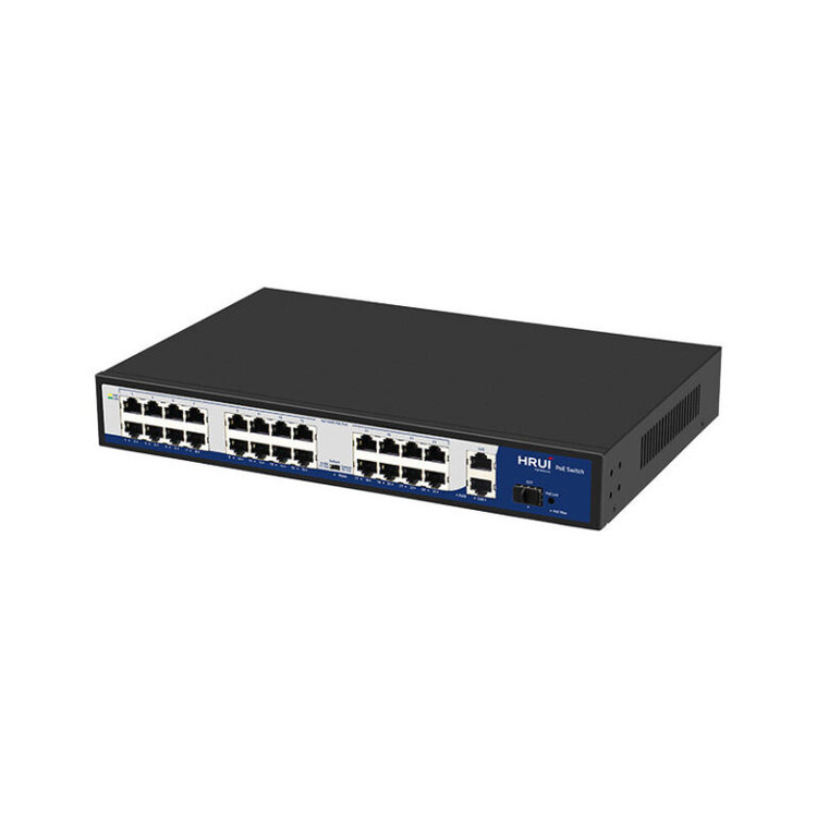 سوئیچ 24 پورت 10/100Mbps PoE و 2 پورت Uplink گیگ و یک پورت SFP گیگ مدل HR900 AF 2421GS 300
