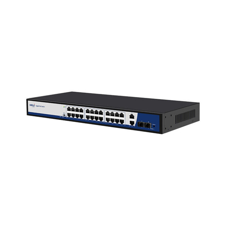 سوئیچ 24 پورت PoE گیگ و 2 پورت Uplink گیگ و 2 پورت SFP گیگ مدل HR901 AF 2421GS 400