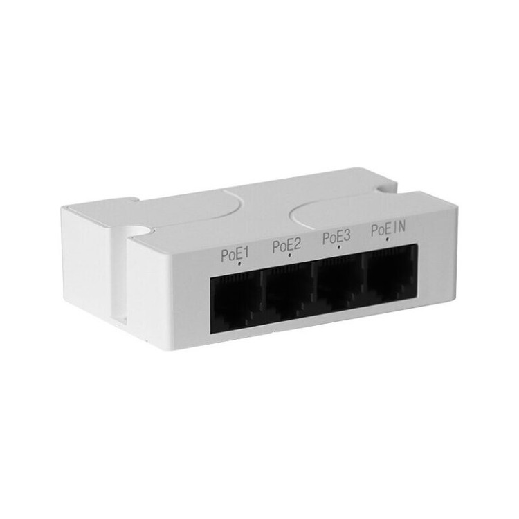 خرید اکستندر PoE ۱پورت ورودی و ۳ پورت خروجی ۱۰/۱۰۰ برند HRUI مدل HR POE013
